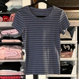 Denver Hayes Soft Blue, Black & Grey Short Sleeve T-Shirt